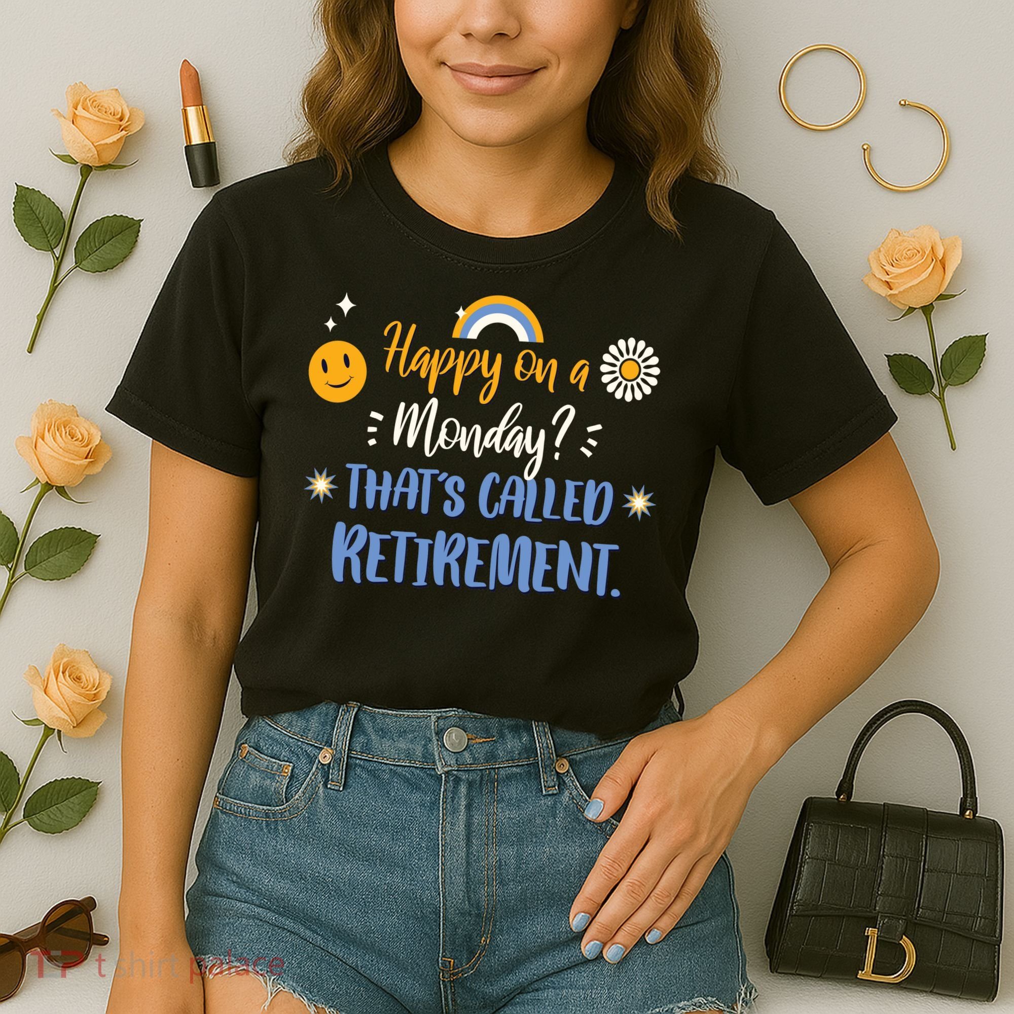 Happy On A Monday That's Called Retirement Comfort Colors Boxy T-Shirt