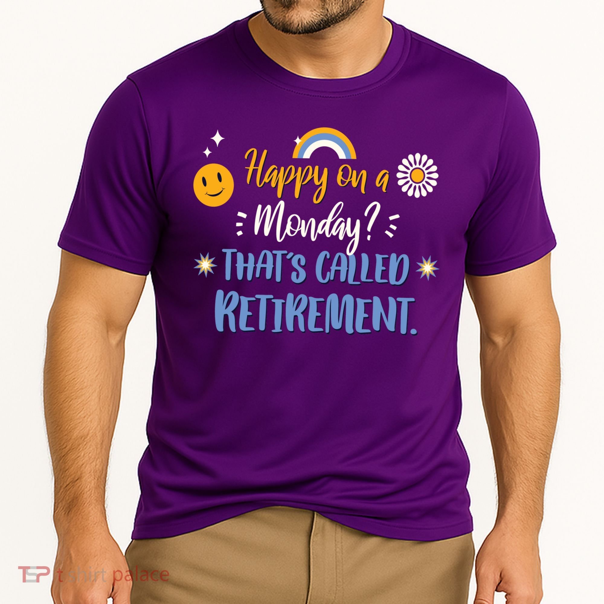 Happy On A Monday That's Called Retirement Cooling Performance Crew T-Shirt
