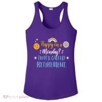 Happy On A Monday That's Called Retirement Ladies PosiCharge Competitor Racerback Tank thumb 0