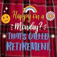 Happy On A Monday That's Called Retirement Men's Flannel Plaid Pajama Pants thumb 2