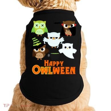 Happy OWLween Halloween Cute Doggie Tank
