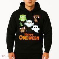 Happy OWLween Halloween Cute Hoodie thumb 2