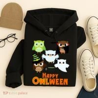 Happy OWLween Halloween Cute Hoodie thumb 4