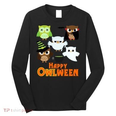 Happy OWLween Halloween Cute Long Sleeve Shirt