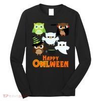 Happy OWLween Halloween Cute Long Sleeve Shirt thumb 0
