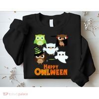Happy OWLween Halloween Cute Sweatshirt thumb 2