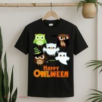 Happy OWLween Halloween Cute T-Shirt thumb 2