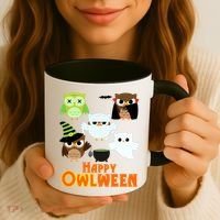 Happy OWLween Halloween Cute Coffee Mug thumb 3
