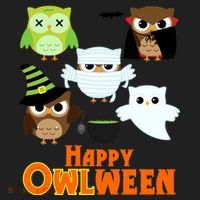 Happy OWLween Halloween Cute Beanie thumb 2