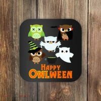 Happy OWLween Halloween Cute Coaster thumb 0