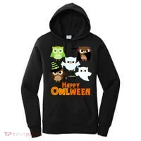 Happy OWLween Halloween Cute Women's Hoodie thumb 0