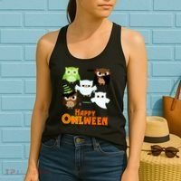 Happy OWLween Halloween Cute Women's Tank Top thumb 2