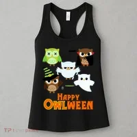 Happy OWLween Halloween Cute Women's Tank Top thumb 3
