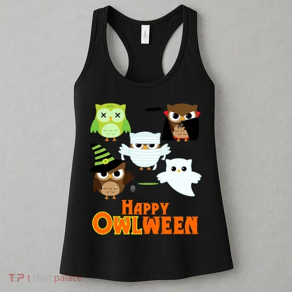 Happy OWLween Halloween Cute Women's Tank Top
