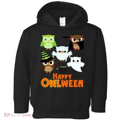 Happy OWLween Halloween Cute Toddler Hoodie