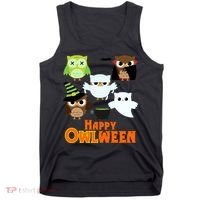 Happy OWLween Halloween Cute Tank Top thumb 0