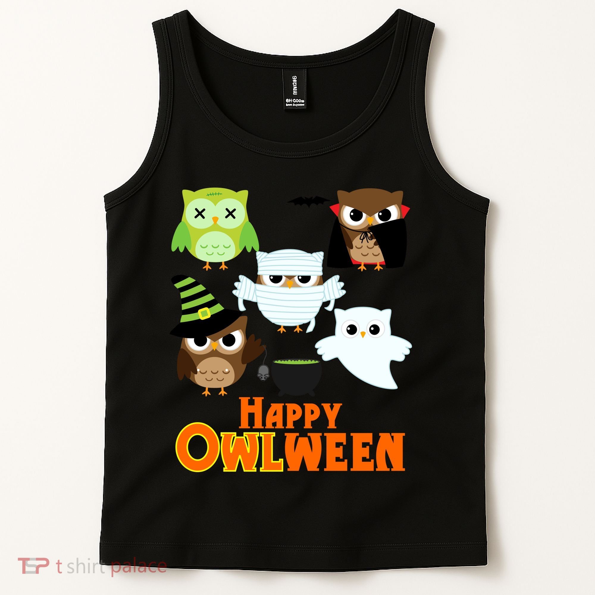 Happy OWLween Halloween Cute Tank Top
