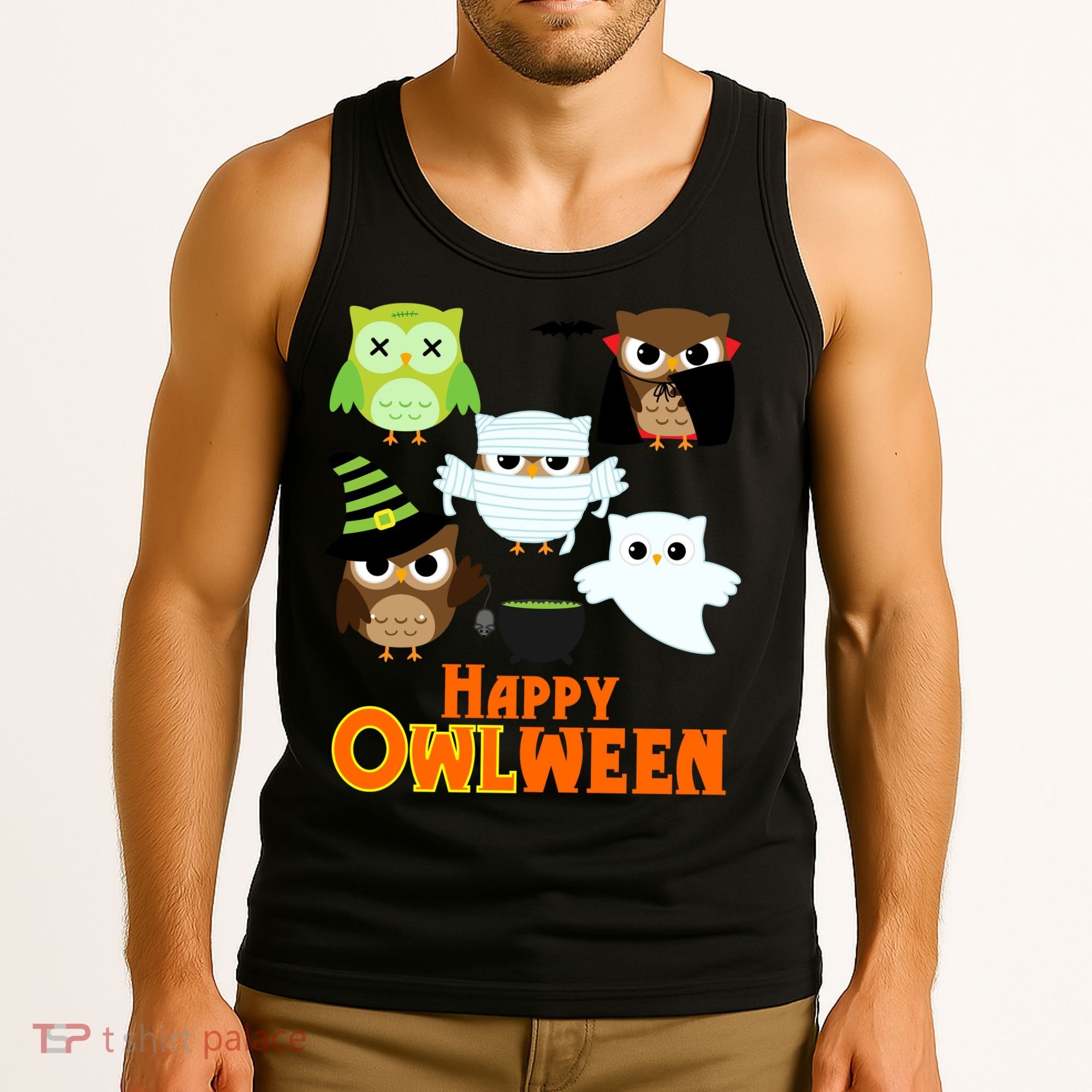 Happy OWLween Halloween Cute Tank Top