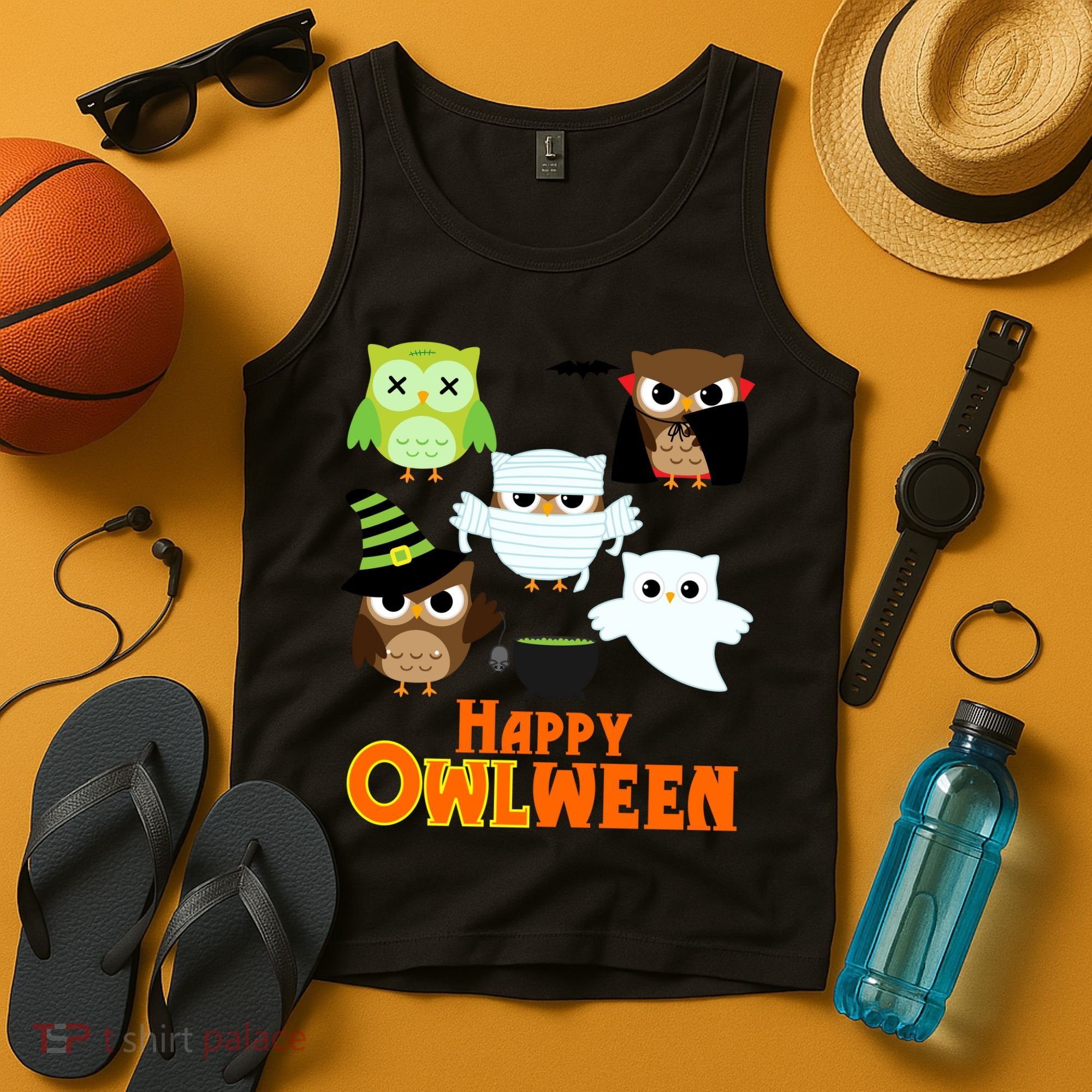 Happy OWLween Halloween Cute Tank Top