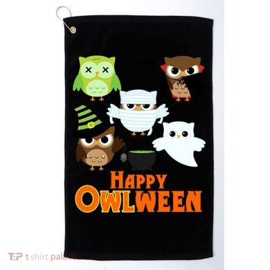 Happy OWLween Halloween Cute Golf Towel