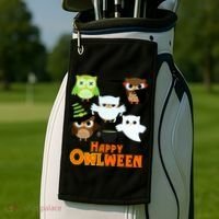 Happy OWLween Halloween Cute Golf Towel thumb 2