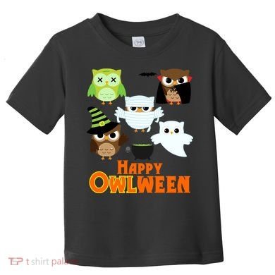 Happy OWLween Halloween Cute Toddler T-Shirt
