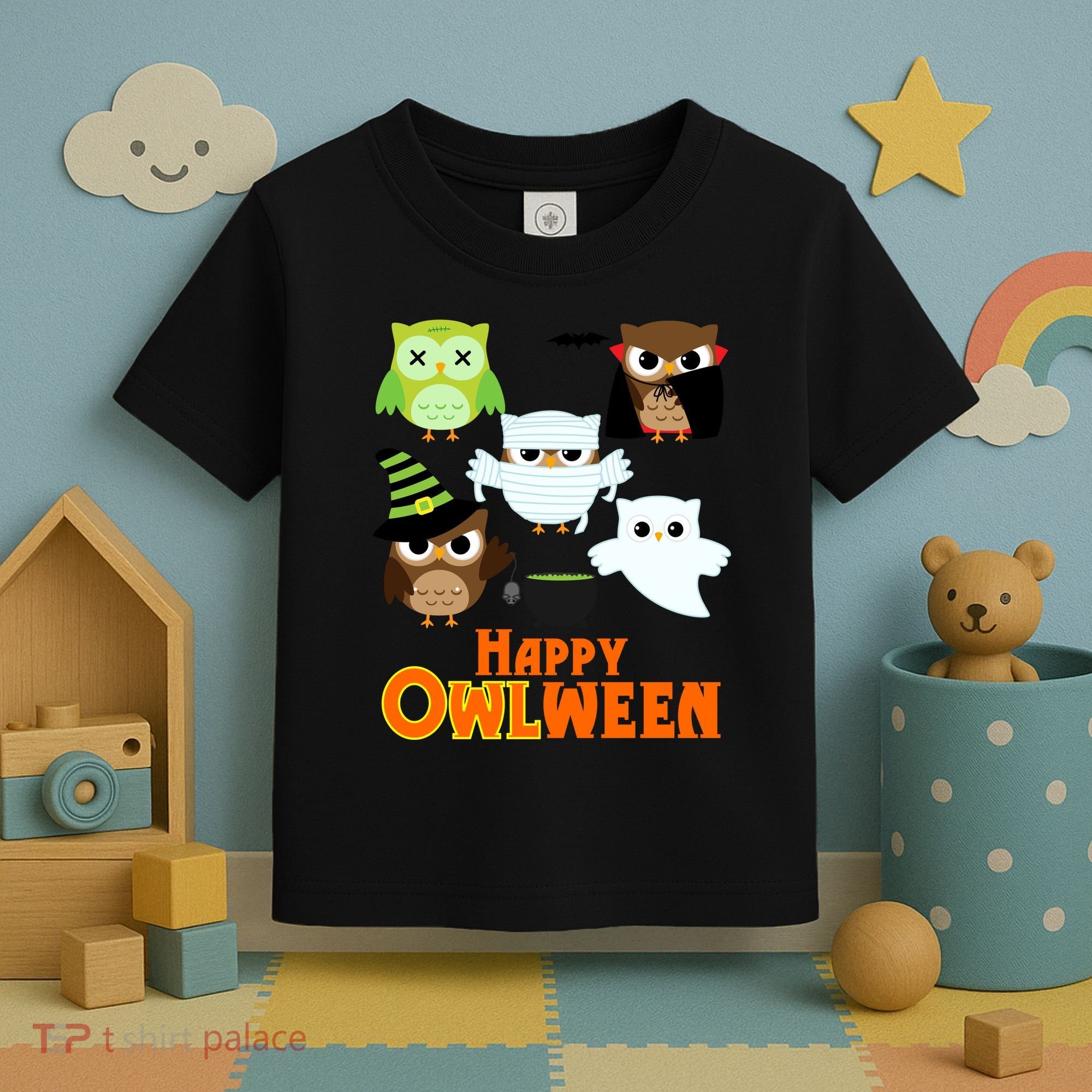 Happy OWLween Halloween Cute Toddler T-Shirt