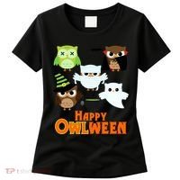 Happy OWLween Halloween Cute Women's T-Shirt thumb 0