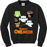 Happy OWLween Halloween Cute Kids Sweatshirt thumb 0