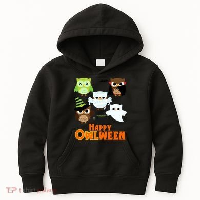 Happy OWLween Halloween Cute Kids Hoodie
