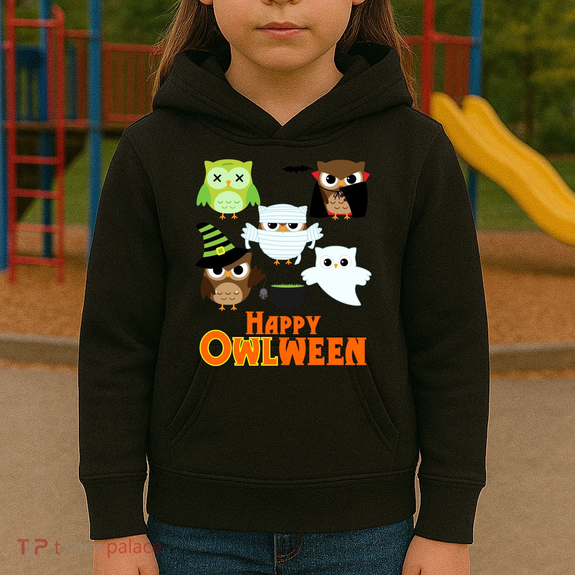 Happy OWLween Halloween Cute Kids Hoodie