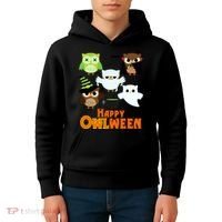 Happy OWLween Halloween Cute Kids Hoodie thumb 4