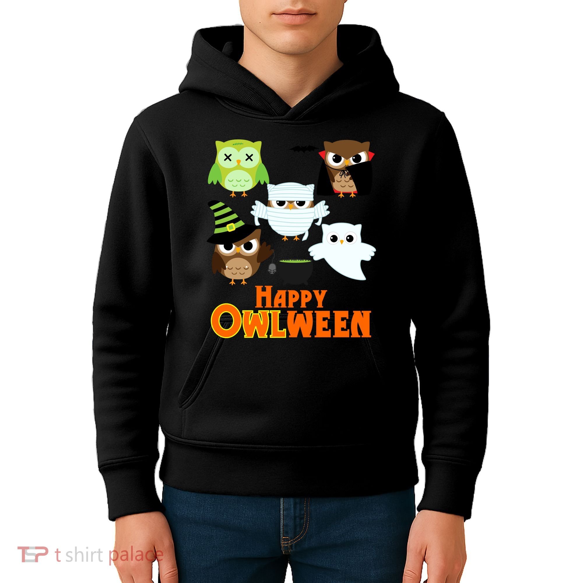 Happy OWLween Halloween Cute Kids Hoodie