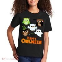 Happy OWLween Halloween Cute Kids T-Shirt thumb 2