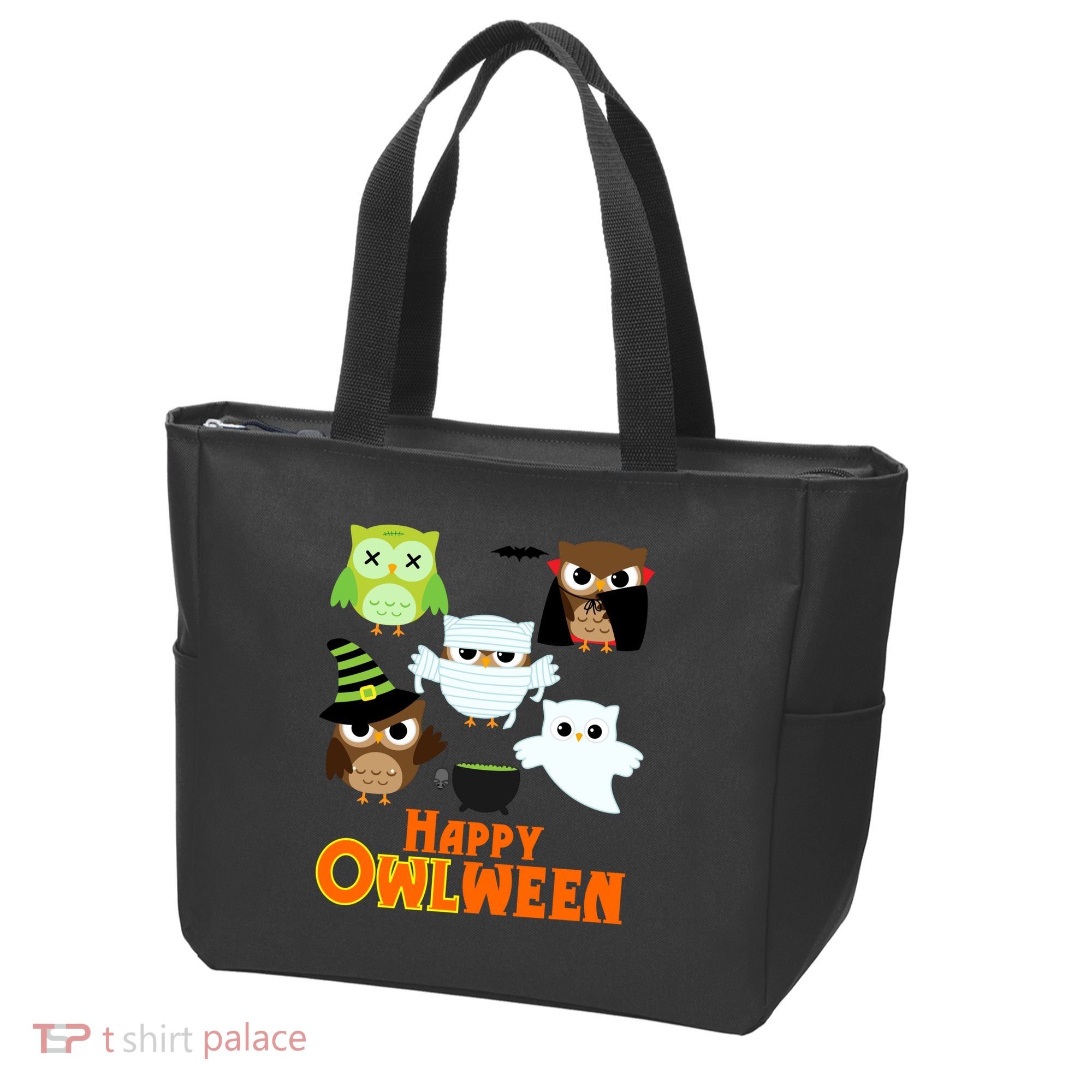 Happy OWLween Halloween Cute Tote Bag