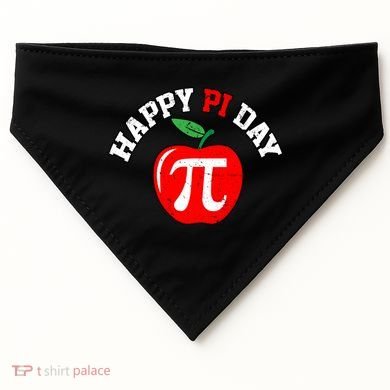 Happy Pi Day Teachers Apple USA-Made Doggie Bandana