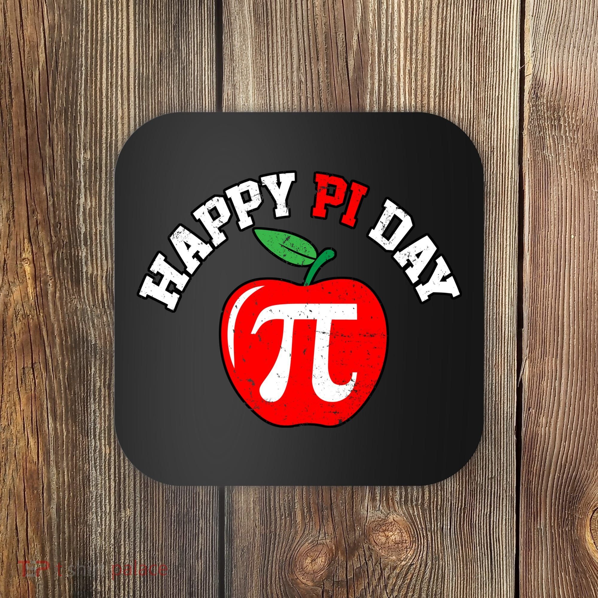 Happy Pi Day Teachers Apple Coaster