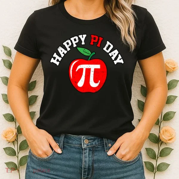 Happy Pi Day Teachers Apple Women's T-Shirt