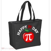 Happy Pi Day Teachers Apple Tote Bag thumb 2