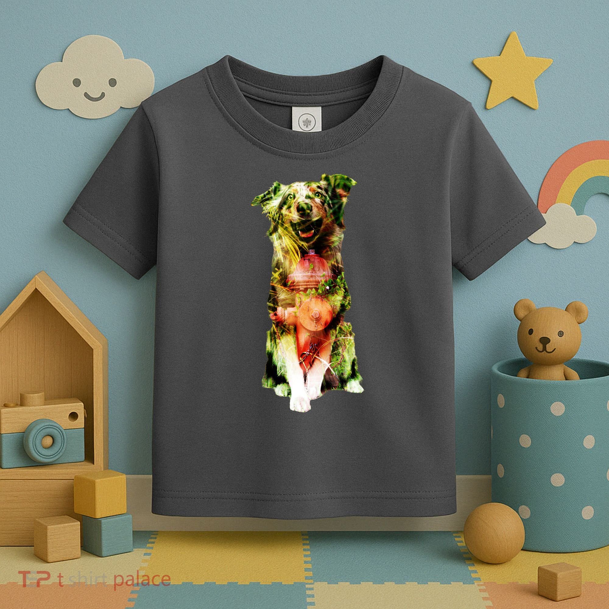 Happy Pup Fire Hydrant Rescue Dog Toddler T-Shirt