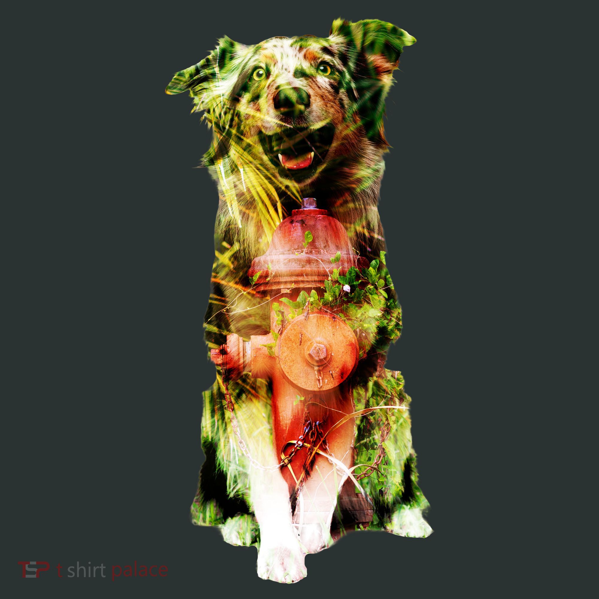 Happy Pup Fire Hydrant Rescue Dog Women's T-Shirt