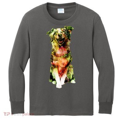 Happy Pup Fire Hydrant Rescue Dog Kids Long Sleeve Shirt
