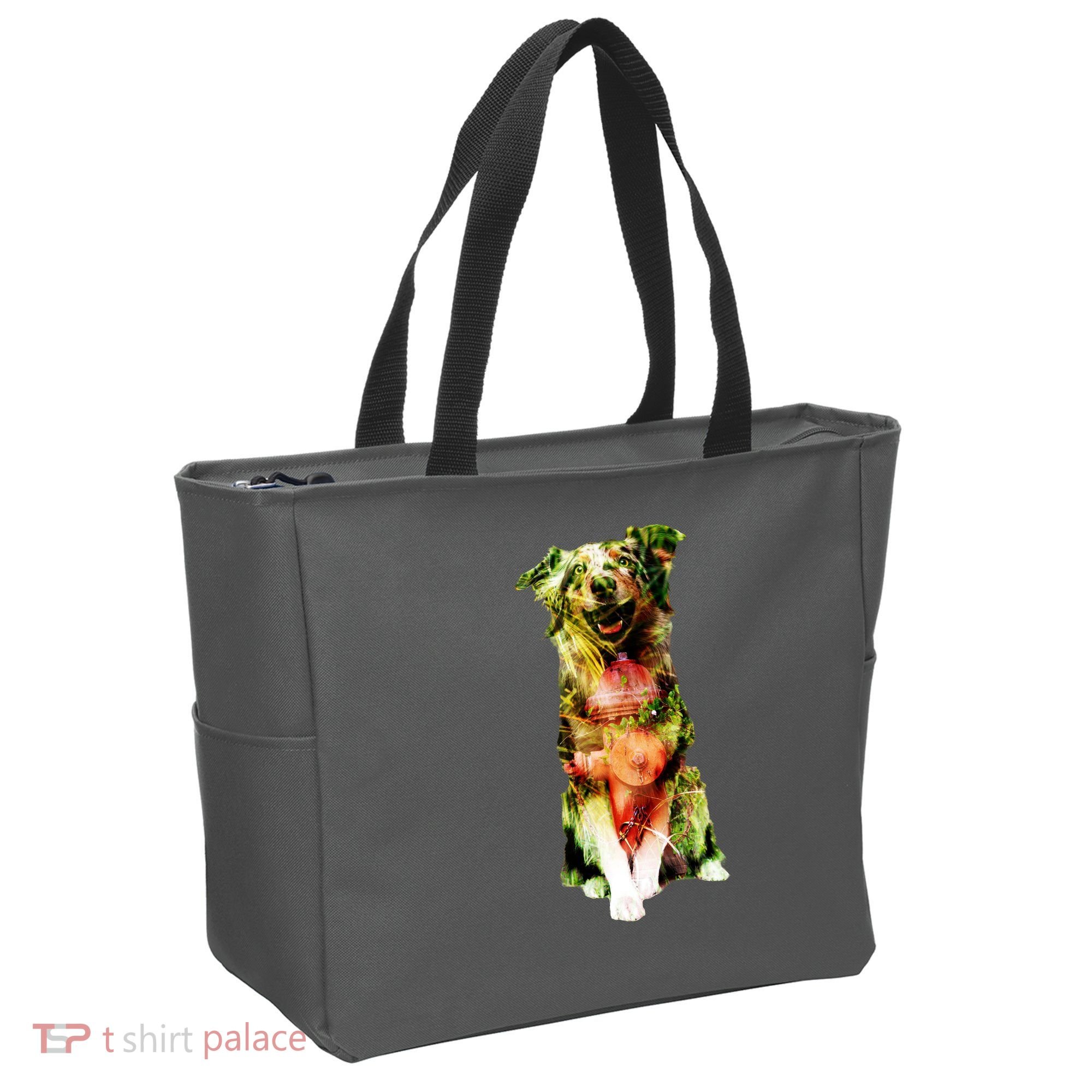 Happy Pup Fire Hydrant Rescue Dog Tote Bag