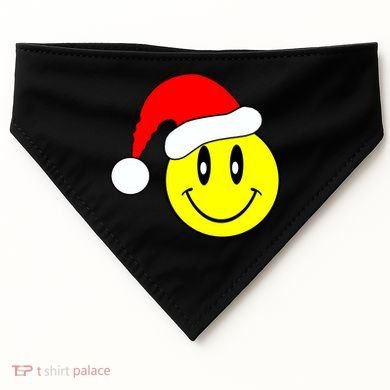 Happy Santa Smile Face USA-Made Doggie Bandana