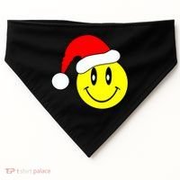 Happy Santa Smile Face USA-Made Doggie Bandana thumb 0