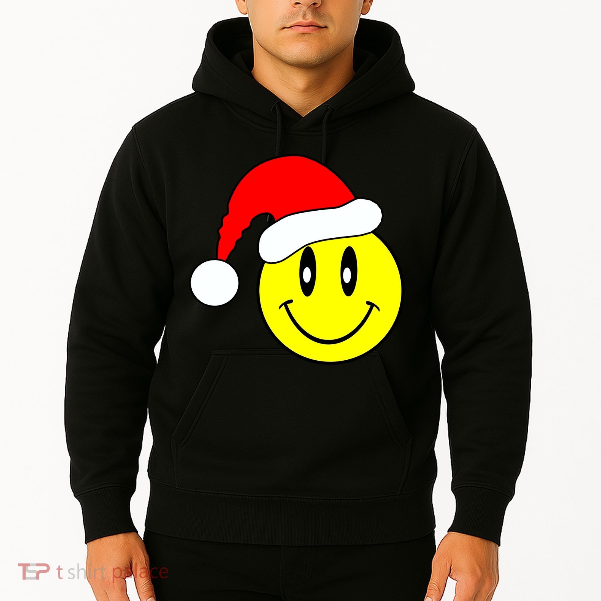 Happy Santa Smile Face Hoodie