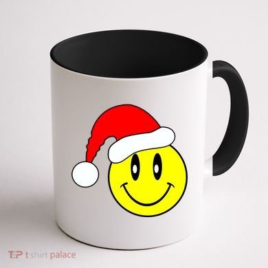Happy Santa Smile Face Coffee Mug back