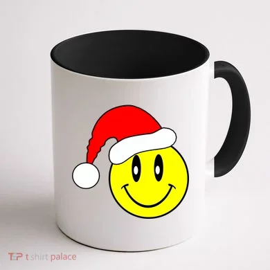 Happy Santa Smile Face Coffee Mug back