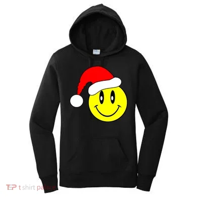 Happy Santa Smile Face Women's Hoodie