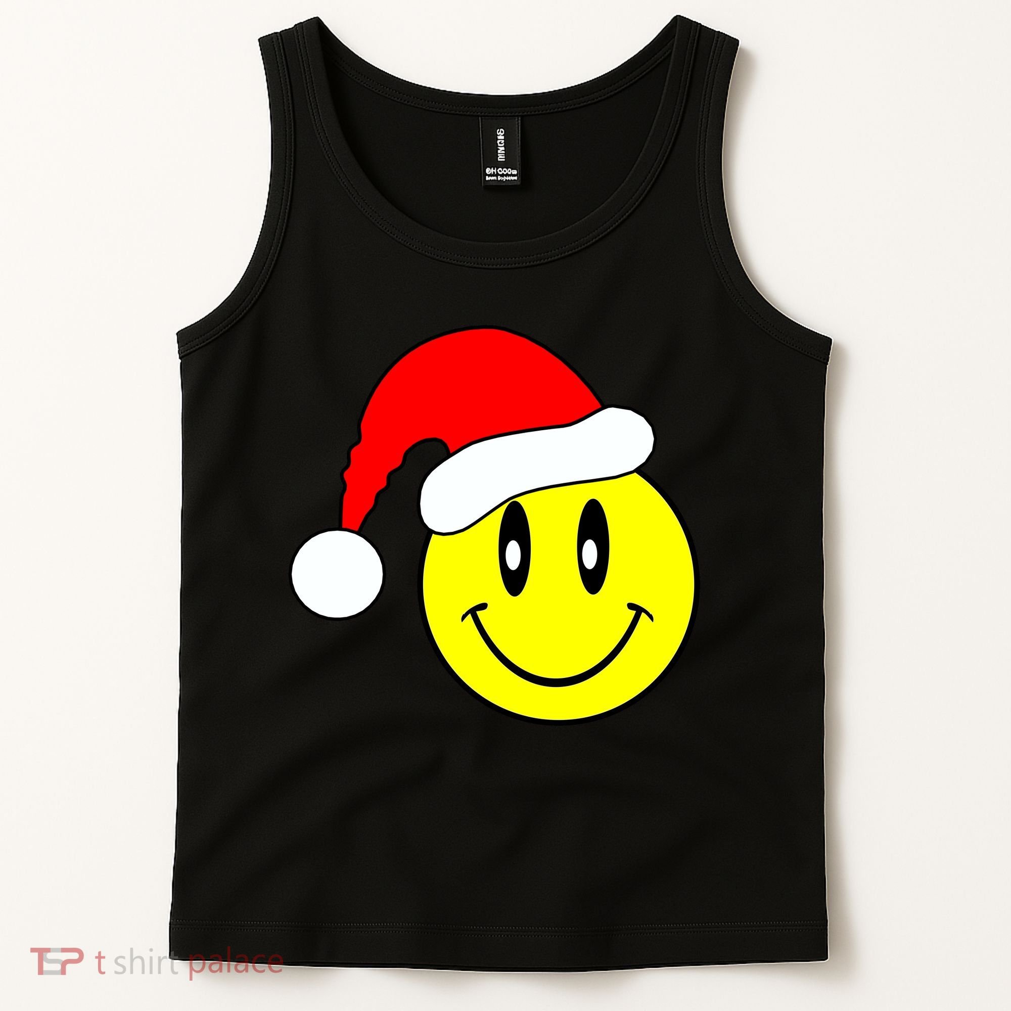 Happy Santa Smile Face Tank Top